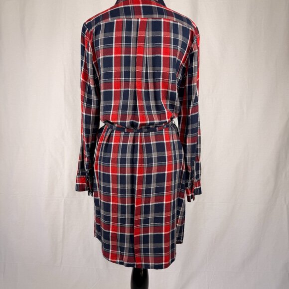 Banana Republic Women's Navy/Red Plaid Dress, Size 8 - Picture 8 of 8
